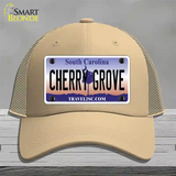 Cherry Grove South Carolina Novelty License Plate Hat Mesh / Khaki