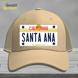 Santa Ana California Novelty License Plate Hat Mesh / Khaki