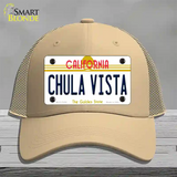 Chula Vista California Novelty License Plate Hat Mesh / Khaki