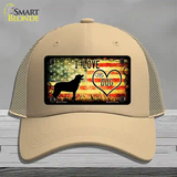 I Love My Dog Novelty License Plate Hat Mesh / Khaki