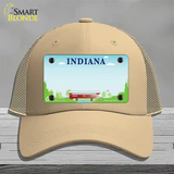 Indiana Recycle State Blank Novelty License Plate Hat Mesh / Khaki