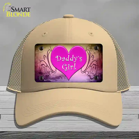 Daddys Girl Novelty License Plate Hat Mesh / Khaki