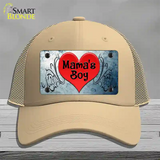 Mamas Boy Novelty License Plate Hat Mesh / Khaki