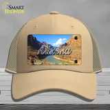 Arizona Canyon State Novelty License Plate Hat Mesh / Khaki