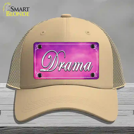 Drama Novelty License Plate Hat Mesh / Khaki