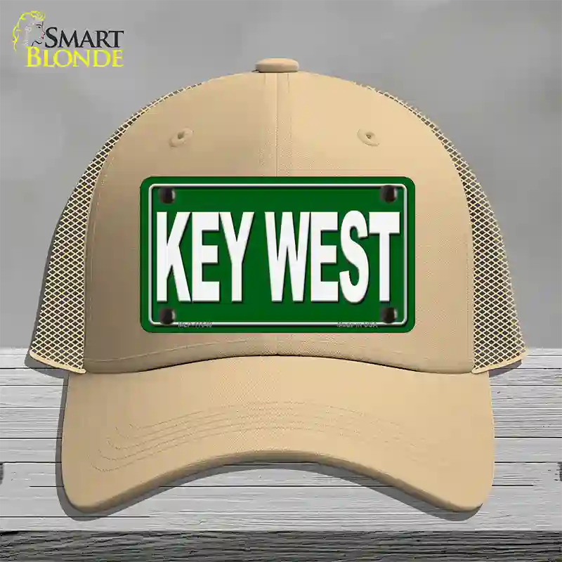 Key West Novelty License Plate Hat Mesh / Khaki