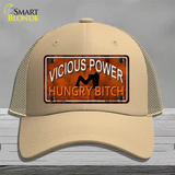 Vicious Power Novelty License Plate Hat Mesh / Khaki