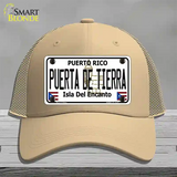 Puerta De Tierra Puerto Rico Novelty License Plate Hat Mesh / Khaki