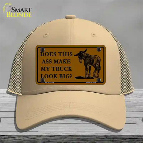 Does This Ass Novelty License Plate Hat Mesh / Khaki