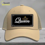 Queen Novelty License Plate Hat Mesh / Khaki