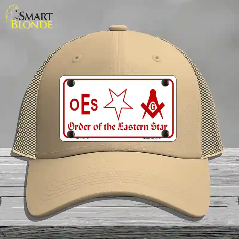 Order Of The Eastern Star Novelty License Plate Hat Mesh / Khaki