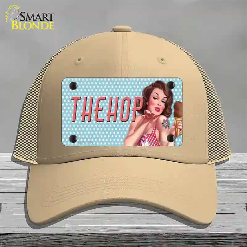 The Hop Vintage Pinup Novelty License Plate Hat Mesh / Khaki