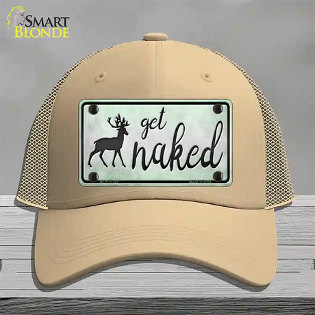 Get Naked Novelty License Plate Hat Mesh / Khaki