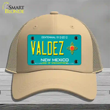 Valdez New Mexico Novelty License Plate Hat Mesh / Khaki