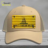 Dont Tread On Me Novelty License Plate Hat Mesh / Khaki