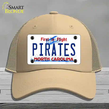 Pirates North Carolina Novelty License Plate Hat Mesh / Khaki