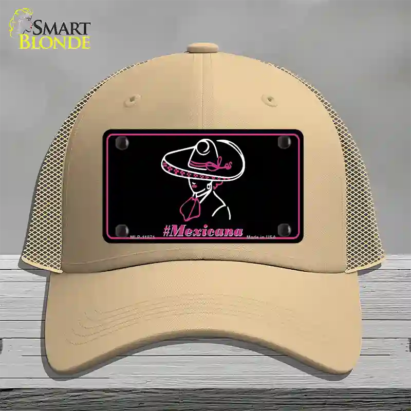 Hashtag Mexicana Novelty License Plate Hat Mesh / Khaki