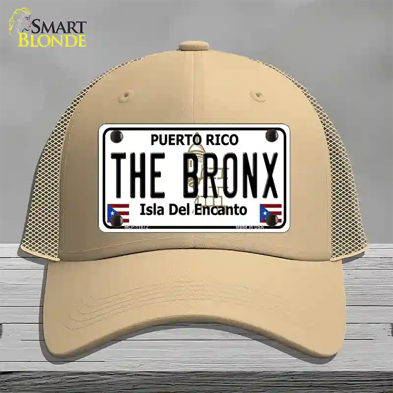 The Bronx Puerto Rico Novelty License Plate Hat Mesh / Khaki