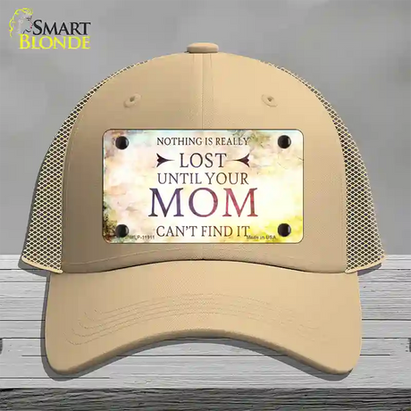 Nothing is Really Lost Novelty License Plate Hat Mesh / Khaki