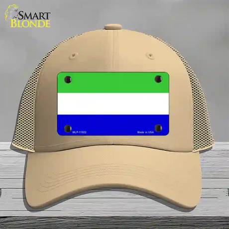 Galapagos Island Flag Novelty License Plate Hat Mesh / Khaki