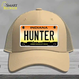 Hunter Indiana Novelty License Plate Hat Mesh / Khaki