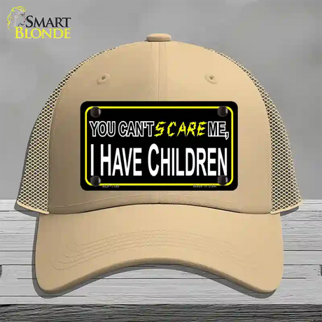 Cant Scare Me Novelty License Plate Hat Mesh / Khaki