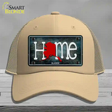 Alaska Home State Outline Novelty License Plate Hat Mesh / Khaki