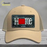 Colorado Home State Outline Novelty License Plate Hat Mesh / Khaki