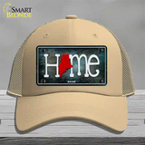 Maine Home State Outline Novelty License Plate Hat Mesh / Khaki