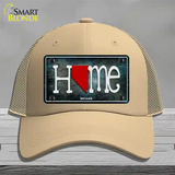 Nevada Home State Outline Novelty License Plate Hat Mesh / Khaki