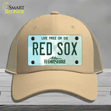 Red Sox New Hampshire State Novelty License Plate Hat Mesh / Khaki