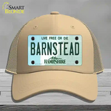 Barnstead New Hampshire State Novelty License Plate Hat Mesh / Khaki