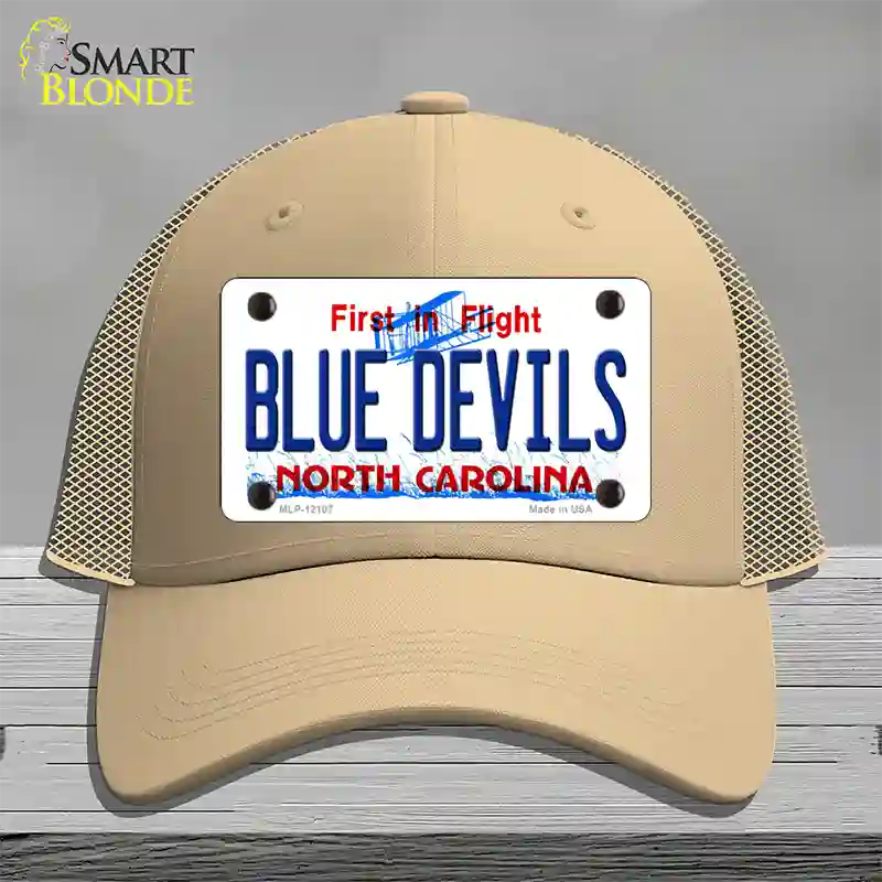 Blue Devils North Carolina State Novelty License Plate Hat Mesh / Khaki