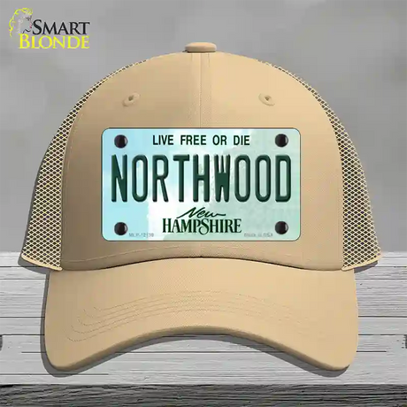 Northwood New Hampshire Novelty License Plate Hat Mesh / Khaki