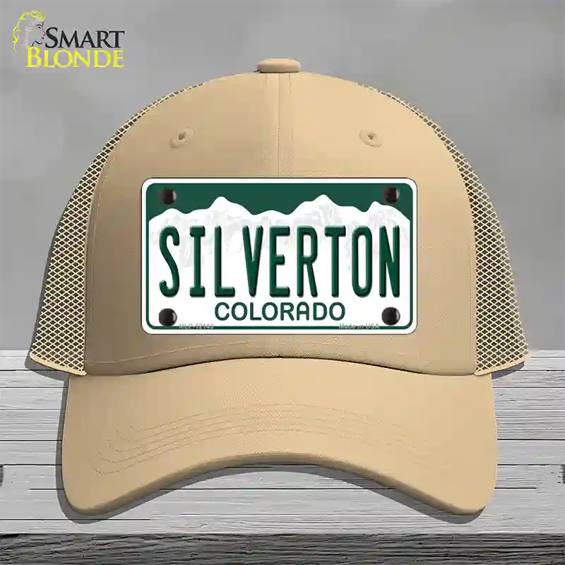 Silverton Colorado Novelty License Plate Hat Mesh / Khaki