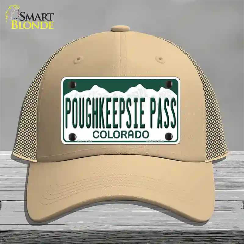 Poughkeepsie Pass Colorado Novelty License Plate Hat Mesh / Khaki