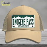 Imogene Pass Colorado Novelty License Plate Hat Mesh / Khaki