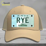 Rye New Hampshire Novelty License Plate Hat Mesh / Khaki