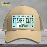 Fisher Cats New Hampshire Novelty License Plate Hat Mesh / Khaki