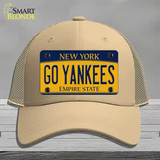 Go Yankees New York Novelty License Plate Hat Mesh / Khaki