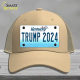 Trump 2024 Kentucky Novelty License Plate Hat Mesh / Khaki