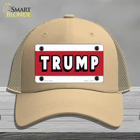 Trump Novelty License Plate Hat Mesh / Khaki