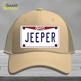 Ohio Jeeper Novelty License Plate Hat Mesh / Khaki