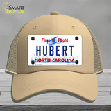 North Carolina Hubert Novelty License Plate Hat Mesh / Khaki