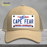 North Carolina Cape Fear Novelty License Plate Hat Mesh / Khaki