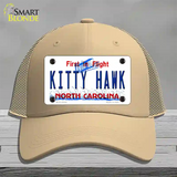 North Carolina Kitty Hawk Novelty License Plate Hat Mesh / Khaki