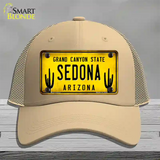 Arizona Sedona Novelty License Plate Hat Mesh / Khaki