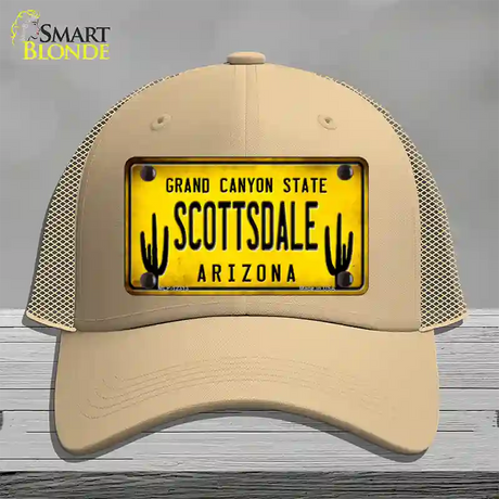 Arizona Scottsdale Novelty License Plate Hat Mesh / Khaki