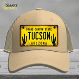 Arizona Tucson Novelty License Plate Hat Mesh / Khaki