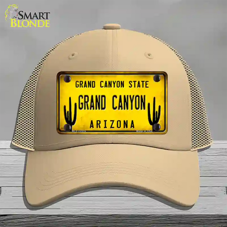 Arizona Grand Canyon Novelty License Plate Hat Mesh / Khaki